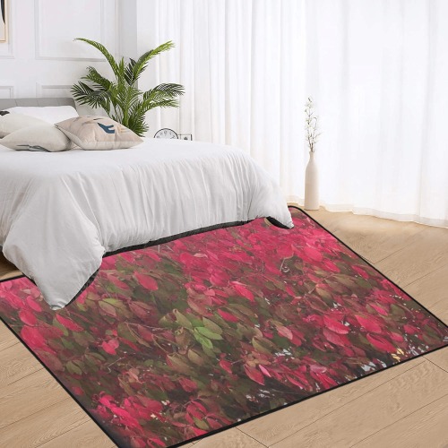 Changing Seasons Collection Area Rug with Black Binding 7'x5'