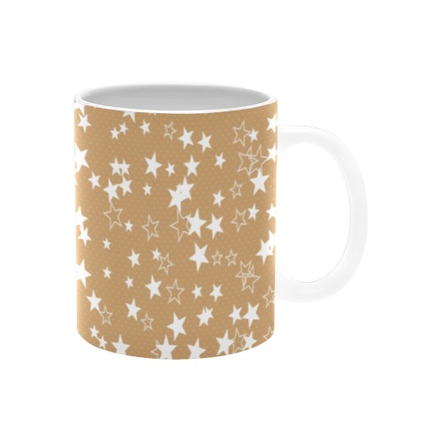 White stars pattern White Mug(11OZ)