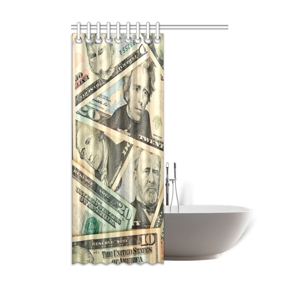 US PAPER CURRENCY Shower Curtain 48"x72"