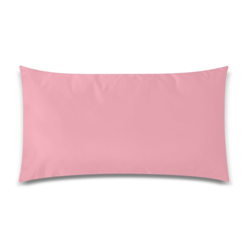 Solid Soft Pastel Pink Rectangle Pillow Case 20"x36"(Twin Sides)