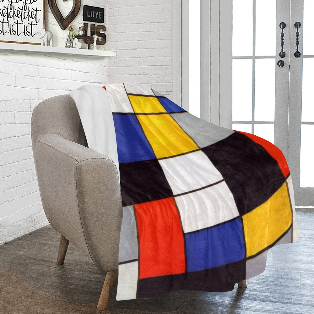 Composition A by Piet Mondrian Ultra-Soft Micro Fleece Blanket 50"x60"