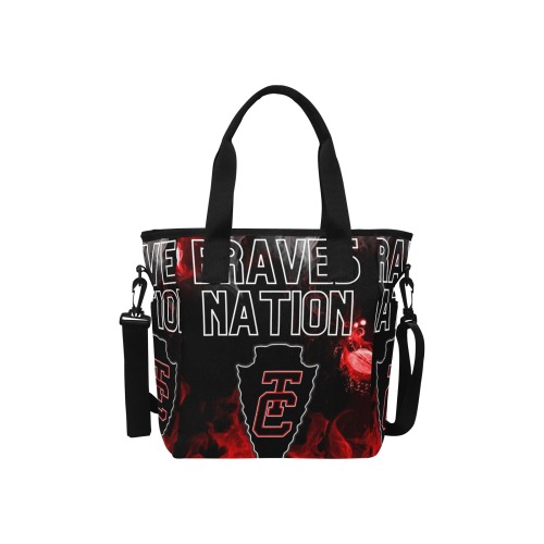 Braves Nation Insulated Tote Bag with Shoulder Strap (Model 1724)