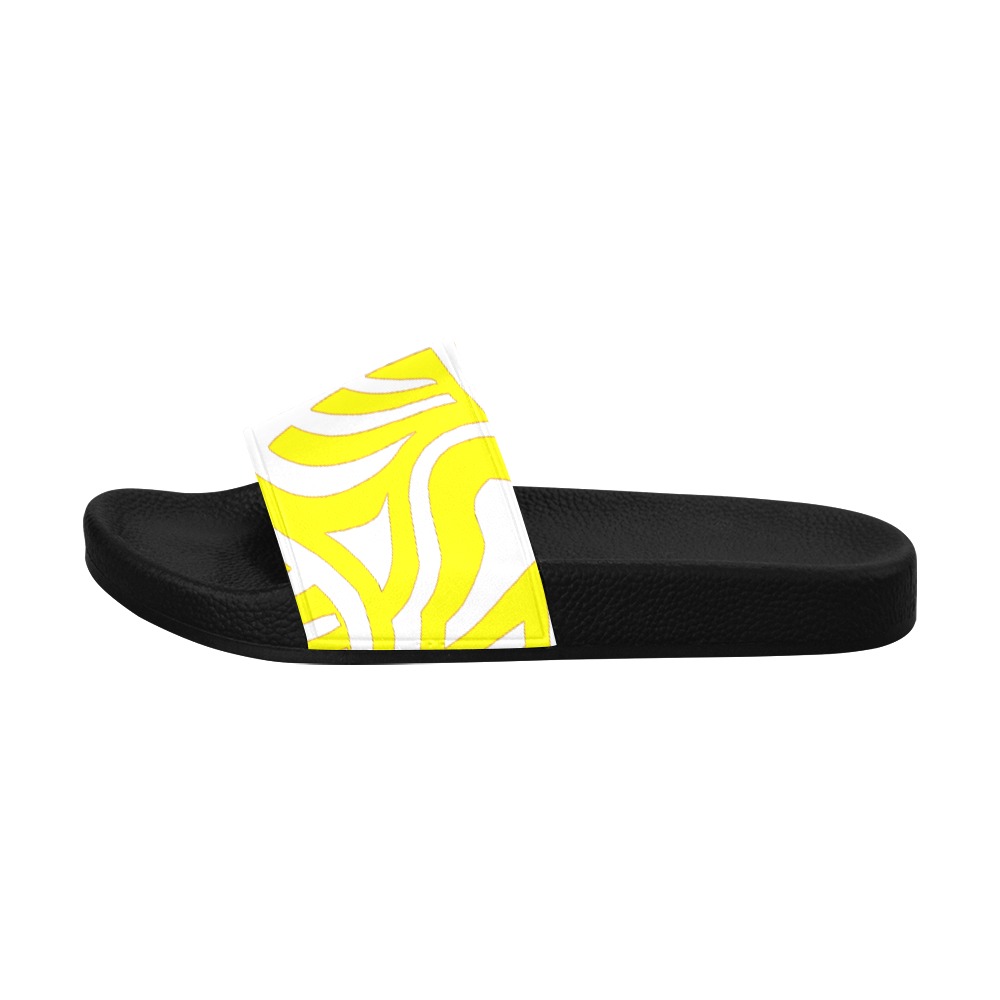 aaa yellow b Men's Slide Sandals (Model 057)