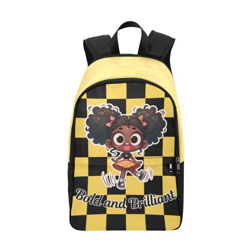 Bold and Brilliant Little Black Girl Back Pack Fabric Backpack for Adult (Model 1659)