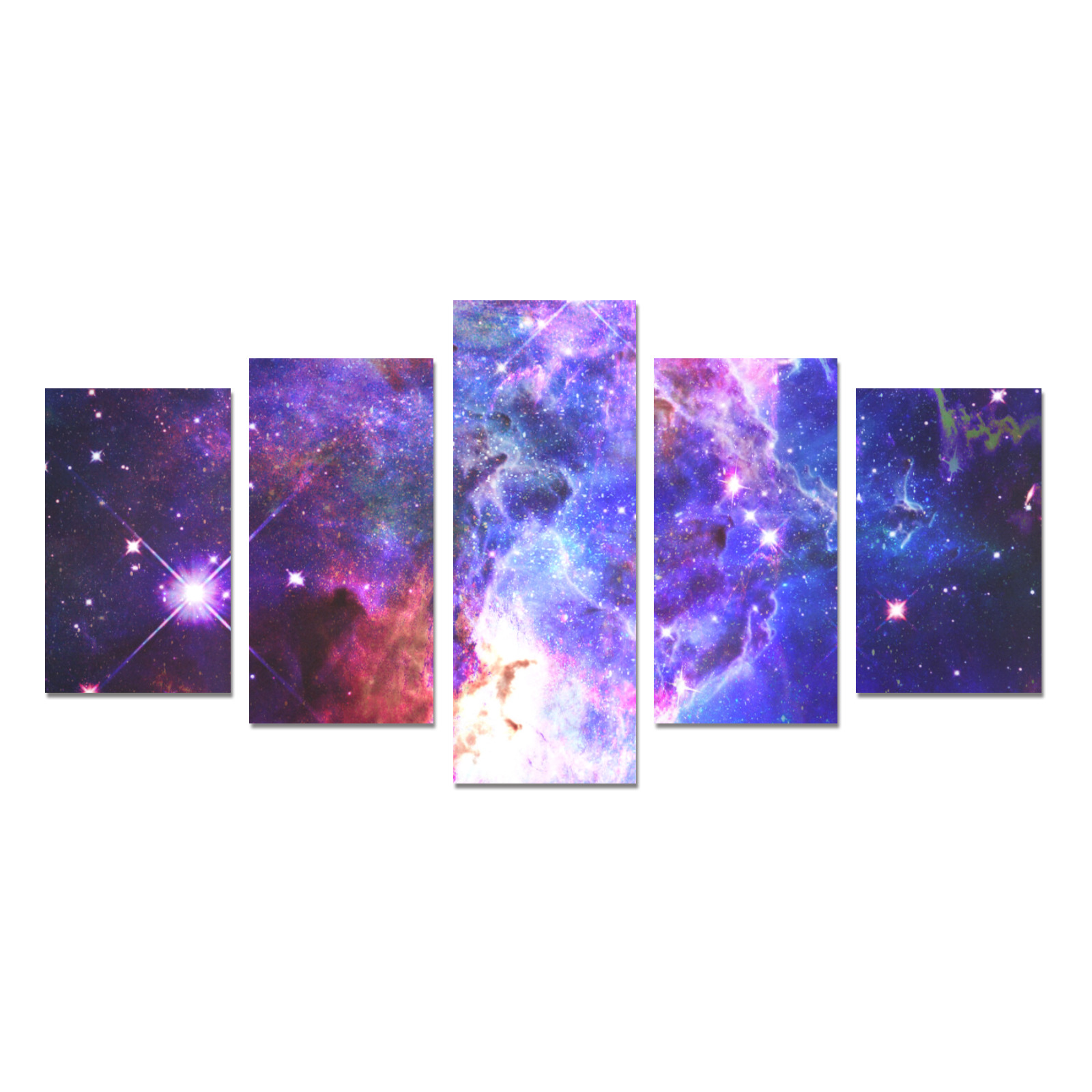 Mystical fantasy deep galaxy space - Interstellar cosmic dust Canvas Print Sets C (No Frame)
