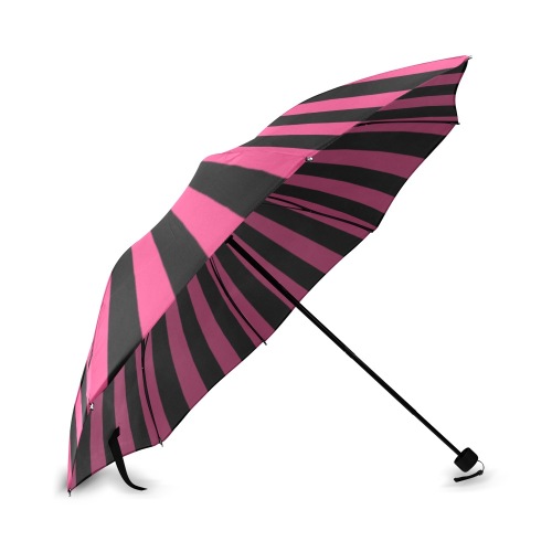 Ô Op Art Dalia on Neon Pink Foldable Umbrella (Model U01)