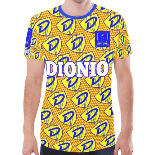 DIONIO Clothing - Grand Prix D Shield Logo T-Shirt (Blue Lightning Shield Logo) New All Over Print T-shirt for Men (Model T45)