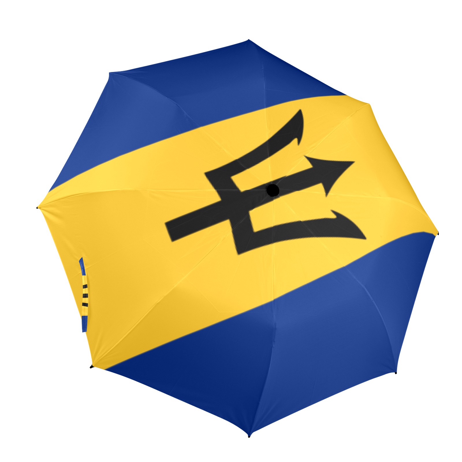 Flag_of_Barbados Semi-Automatic Foldable Umbrella (Model U12)