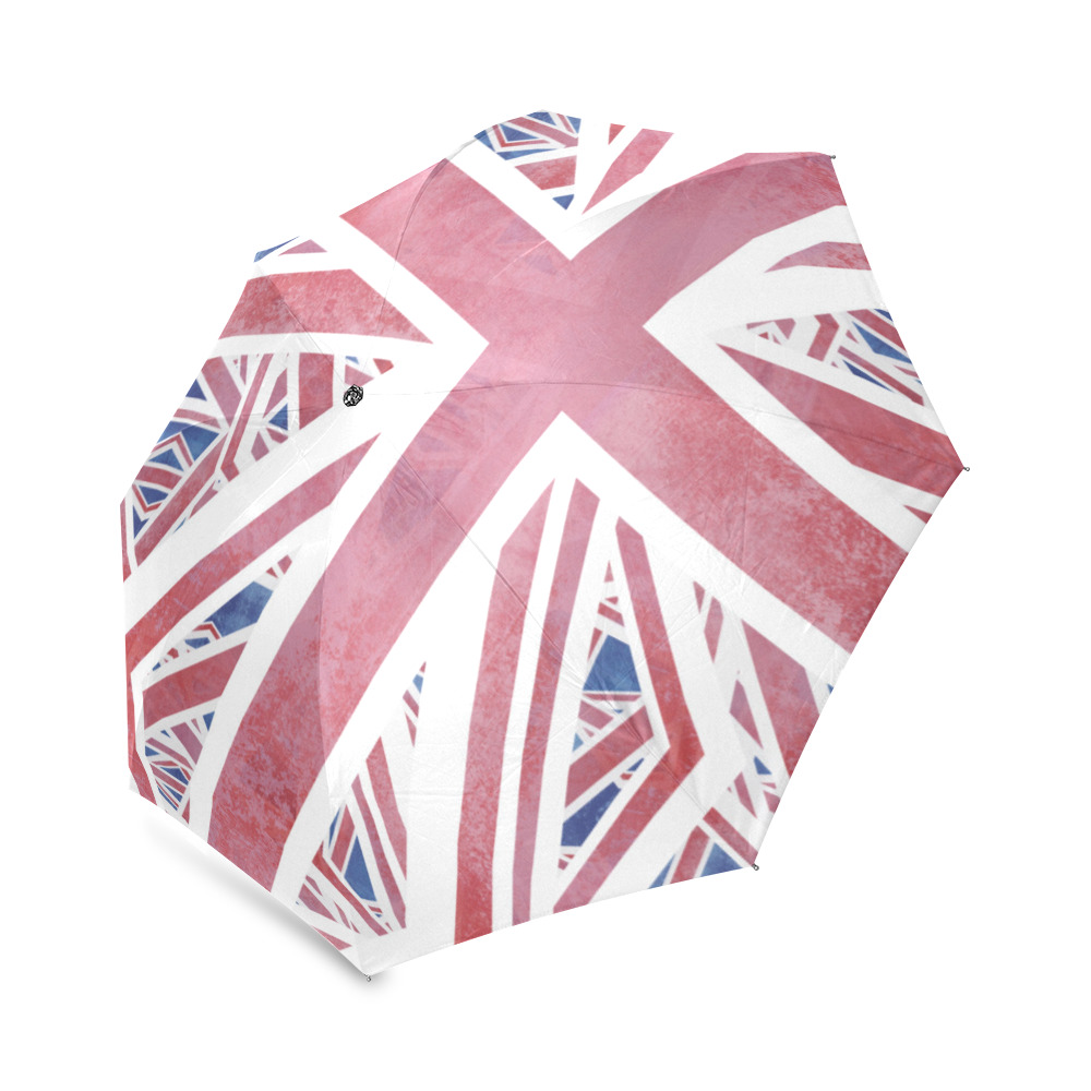 Abstract Union Jack British Flag Collage Foldable Umbrella (Model U01)