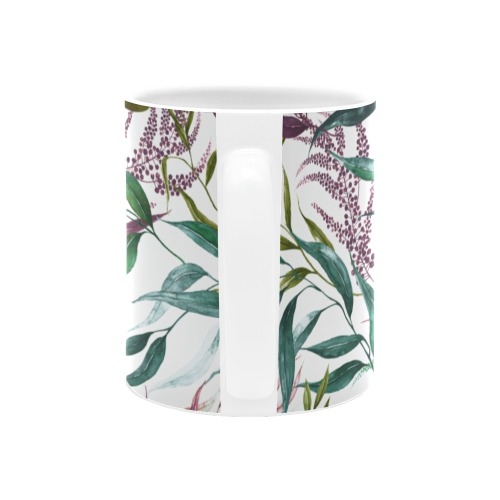 Dramatic leaves watercolor GR White Mug(11OZ)