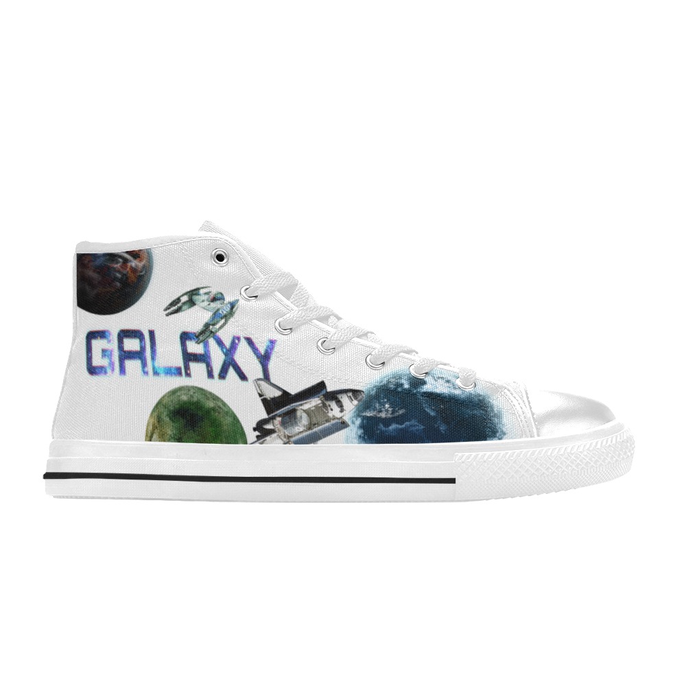 Galaxy Collectable Fly Women's Classic High Top Canvas Shoes (Model 017)
