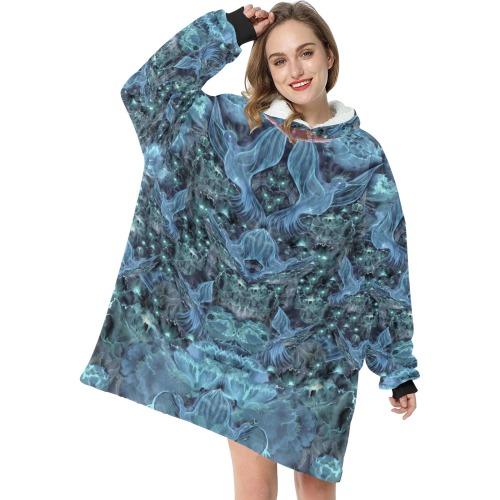 Nidhi Decembre 2014- pattern-5-2 neck back Blanket Hoodie for Women