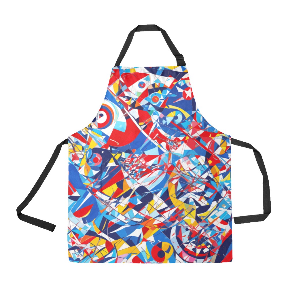 Stylish colorful abstract art. Geometrical shapes. All Over Print Apron