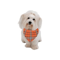 Halloween Plaid 2 Pet Dog Bandana/Large Size