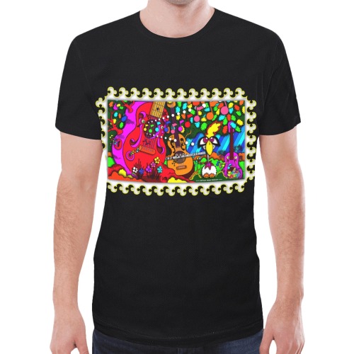 ITEM 31 - BOARDER - GUITAR TREE FOREST_T-SHIRT New All Over Print T-shirt for Men (Model T45)
