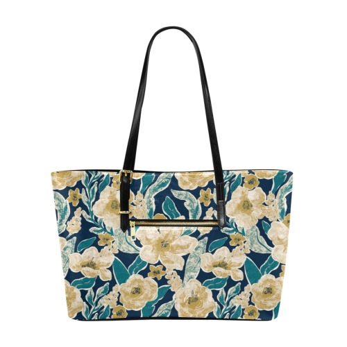 Painted Flowers Euramerican Tote Bag/Large (Model 1656)