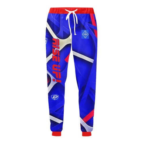 DIONIO Clothing - RISE UP! Sweatpants (Blue,White & Red) Men's All Over Print Sweatpants (Model L11)
