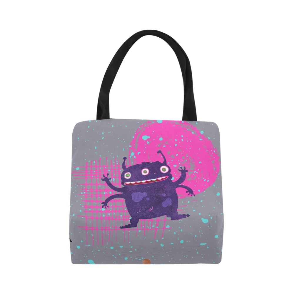 Grumpy Monster Fun Two Picture Tote - Moonshine Clutterbag Canvas Tote Bag (Model 1657)