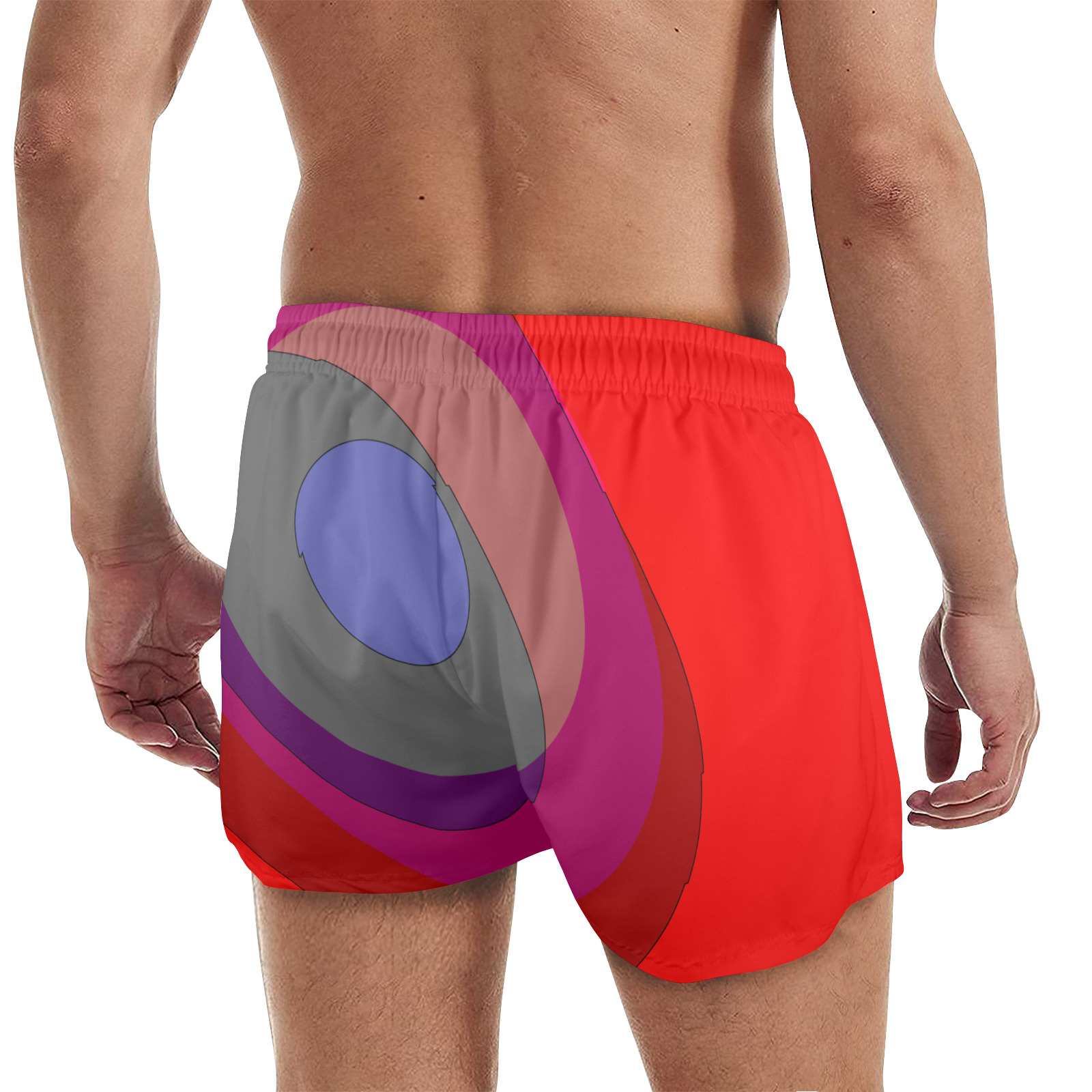 Red Abstract 714 Men's Quick Dry Shorts (Model L70)