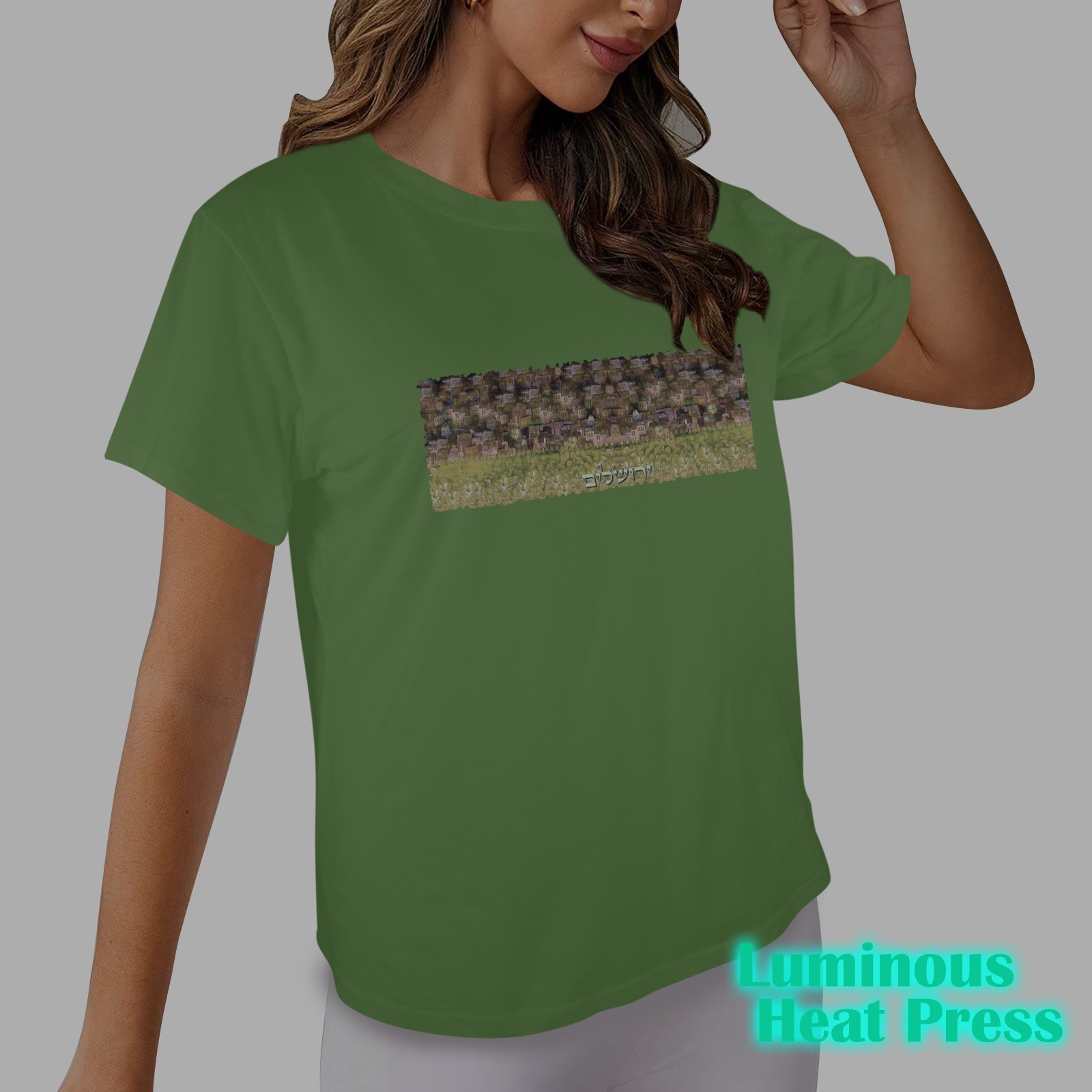 Jerusalem dechire jaune Women's Glow in the Dark T-shirt (Front Printing)