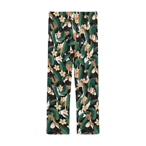 Toucans in banana leaf 55P Men's Pajama Trousers