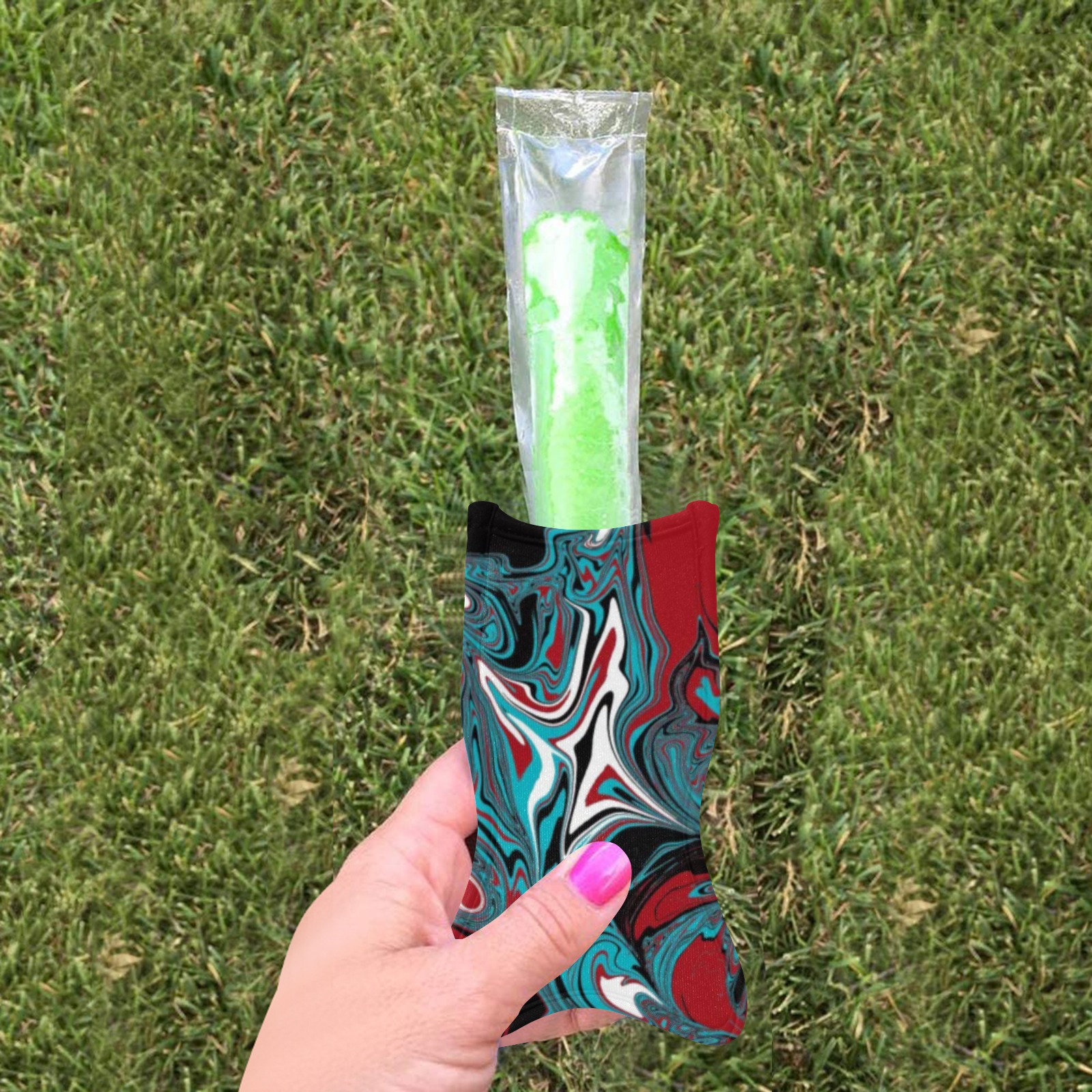 Dark Wave of Colors Ice Lolly Sleeve