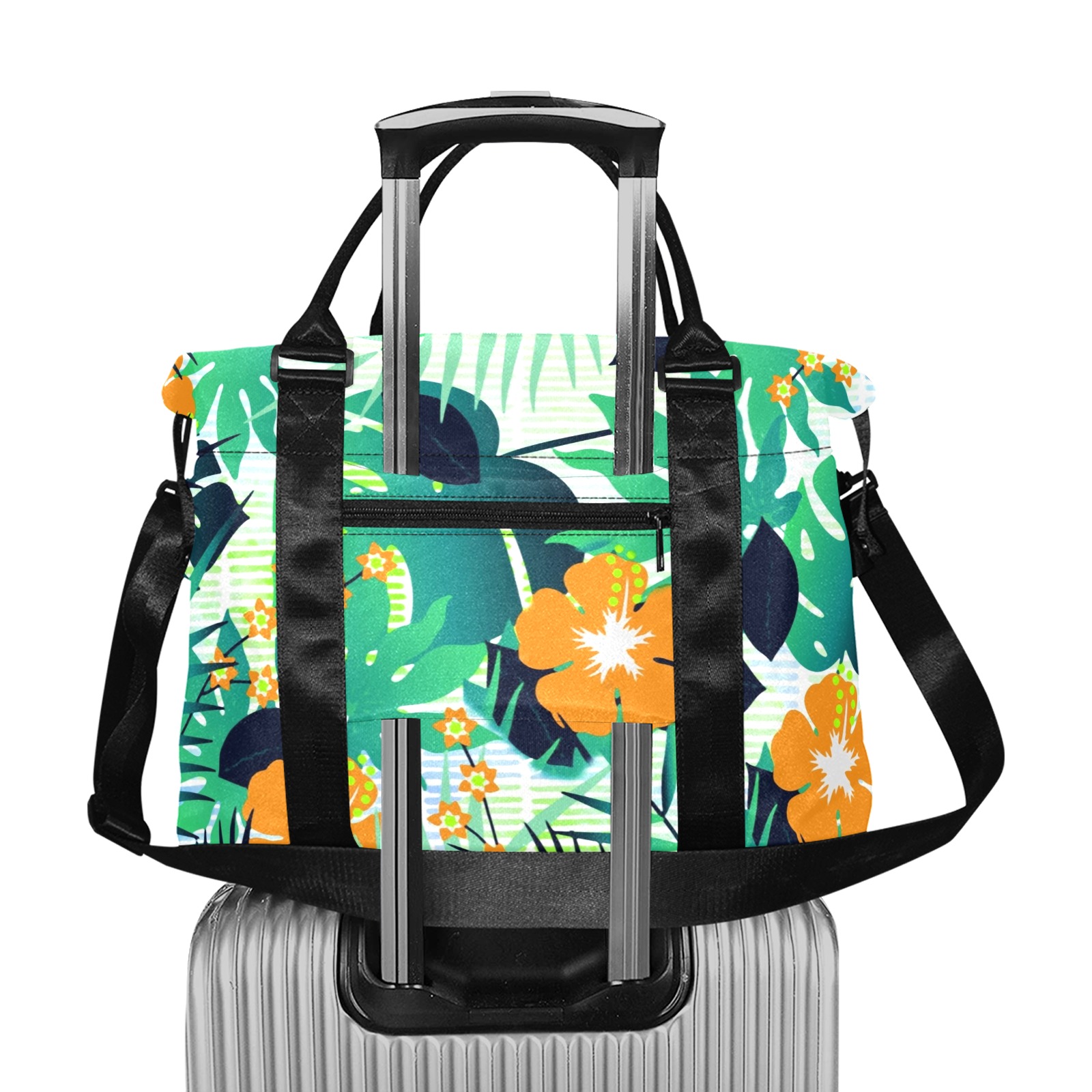 GROOVY FUNK THING FLORAL Large Capacity Duffle Bag (Model 1715)