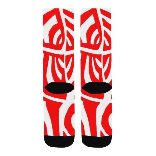 aaa red Men's Custom Socks