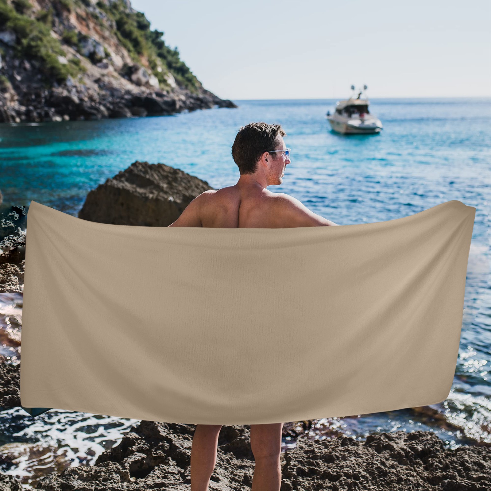 beige Beach Towel 31"x71"(NEW)