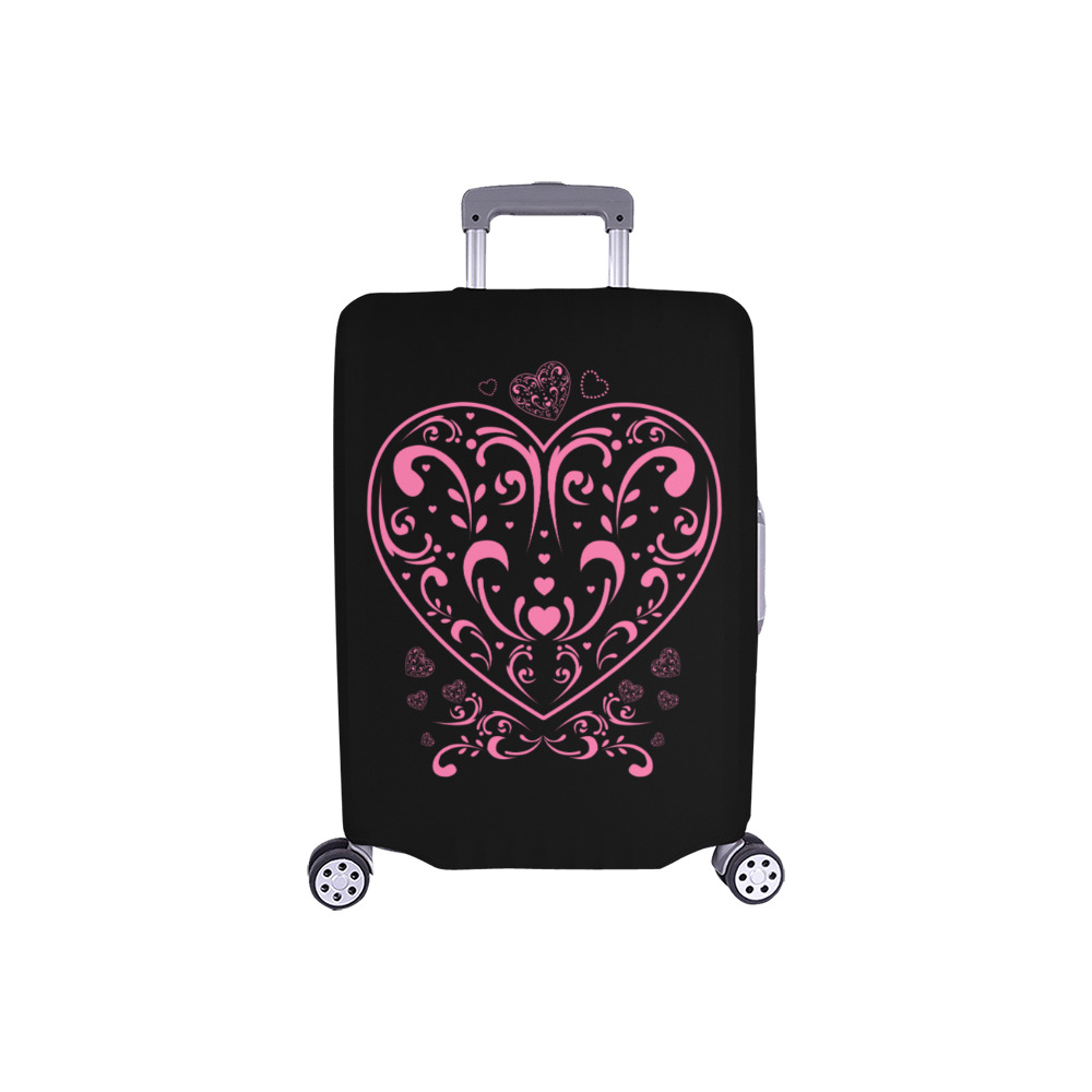 Ornamental Valentine's Day Heart Luggage Cover/Small 18"-21"