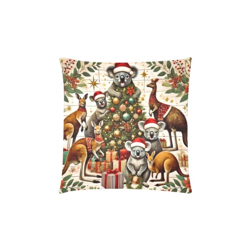 Aussie icon Christmas Custom Zippered Pillow Cases 16"x16" (Two Sides)