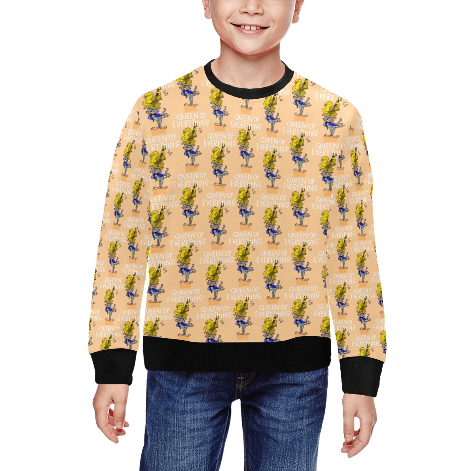 Pattern All Over Print Crewneck Sweatshirt for Kids (Model H29)
