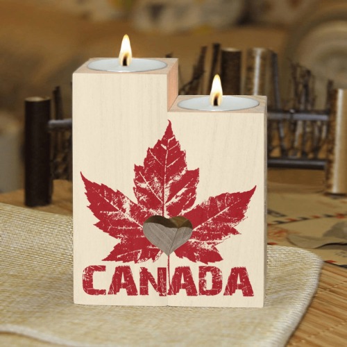 Cool Canada Candle Holders Wooden Candle Holder (Without Candle)