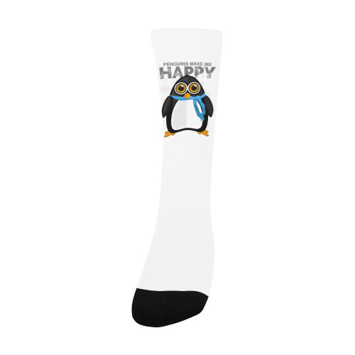 Penguins Make Me Happy Men's Custom Socks