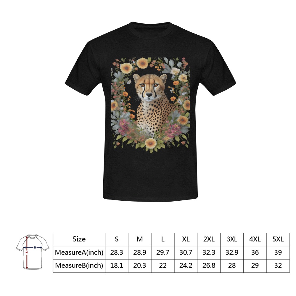 cheetah 1 Men's T-Shirt in USA Size (Front Printing Only)