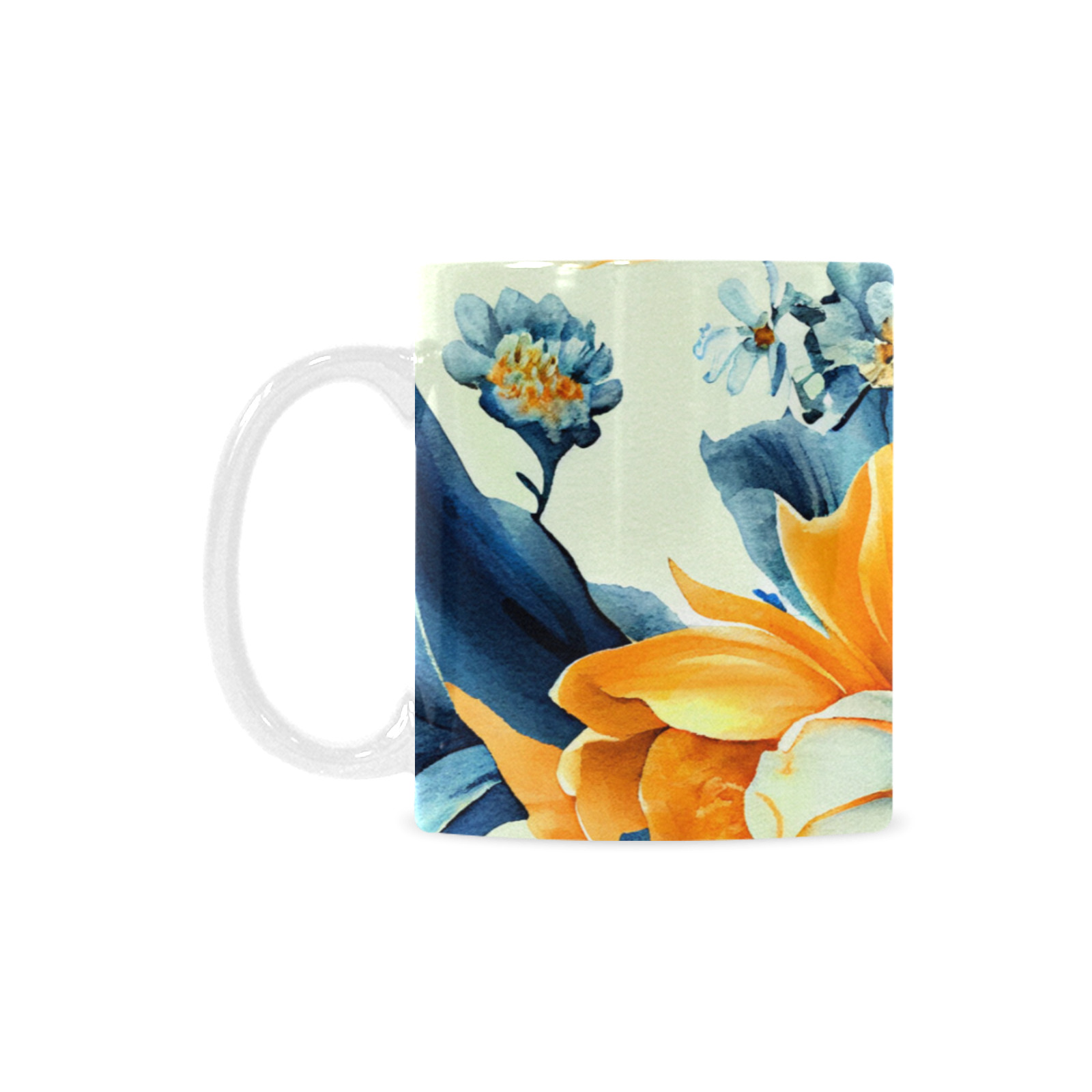 flowers botanic art (2) mug Custom White Mug (11oz)
