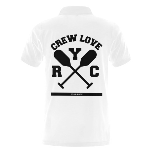 Crew Love RYC White/Black Men's Polo Shirt (Model T24)