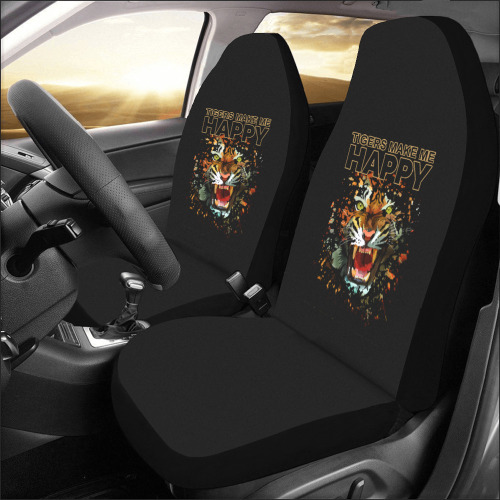 Tigers Make Me Happy Car Seat Covers (Set of 2)
