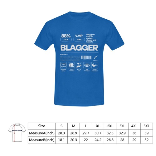 The Blagger Men's T-Shirt in USA Size (Front Printing Only)