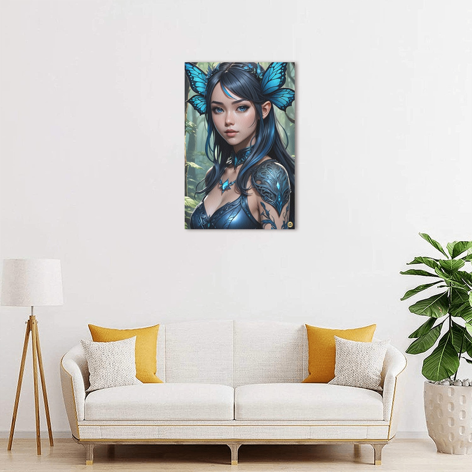 FOREST FAIRY - BLUE #1 Upgraded Canvas Print 12"x18"