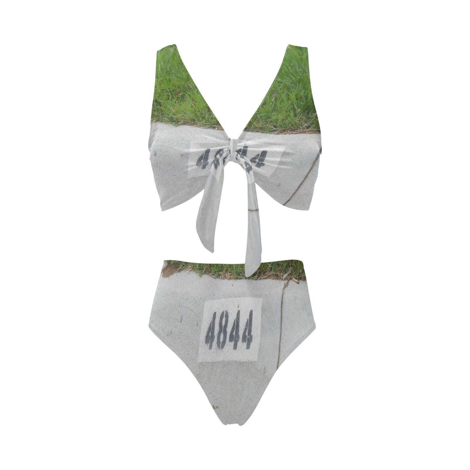 Street Number 4844 Chest Bowknot Bikini Swimsuit (Model S33)