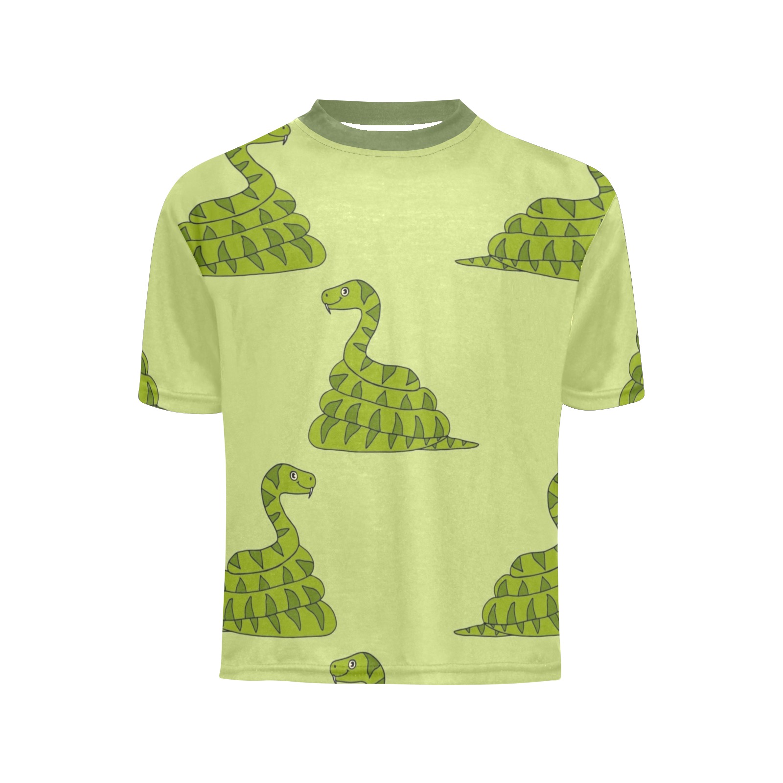 Snakes Little Girls' All Over Print Crew Neck T-Shirt (Model T40-2)