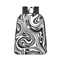 Black and White Marble Fabric School Backpack (Model 1682) (Large)