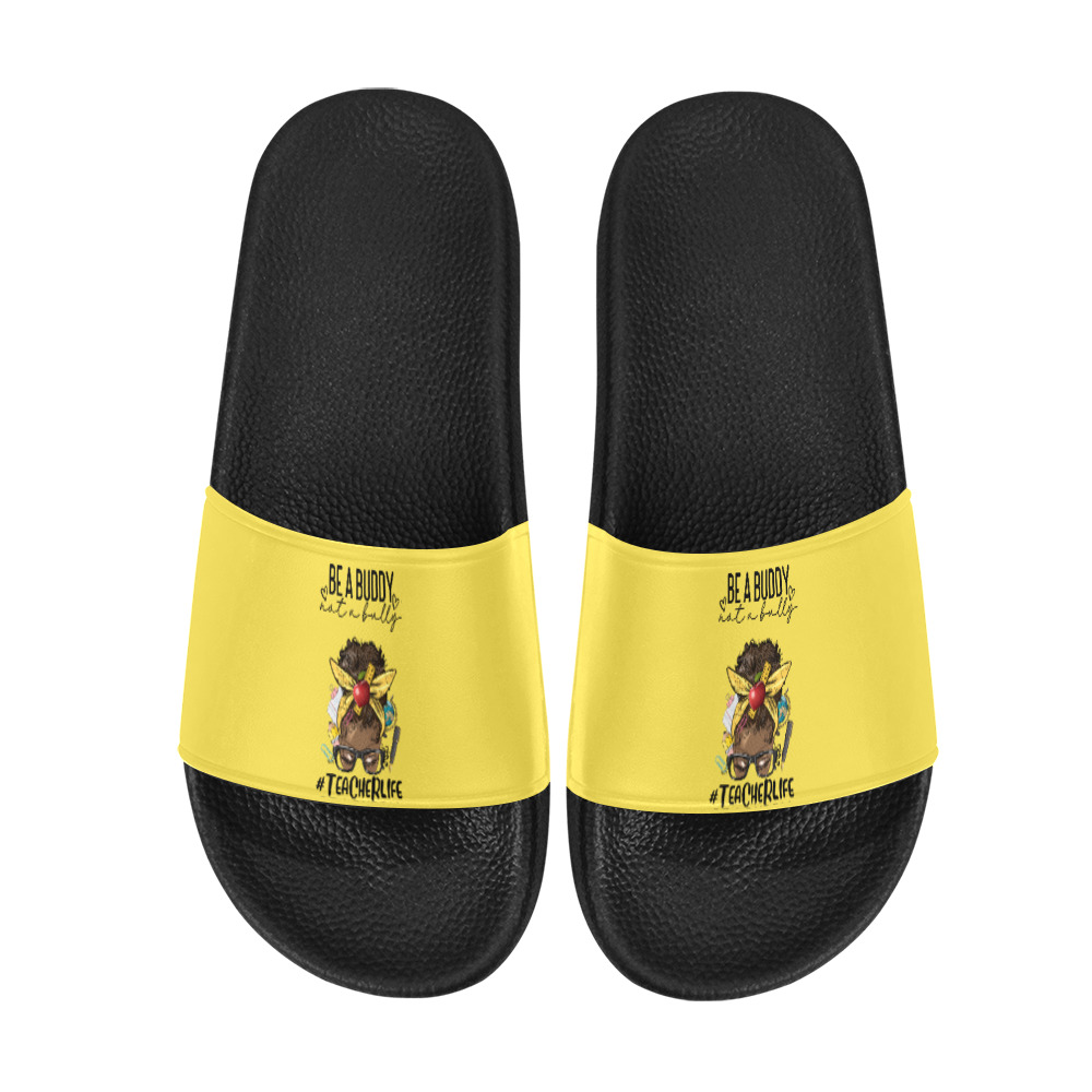 Be a BuddyYellowSlide Women's Slide Sandals (Model 057)