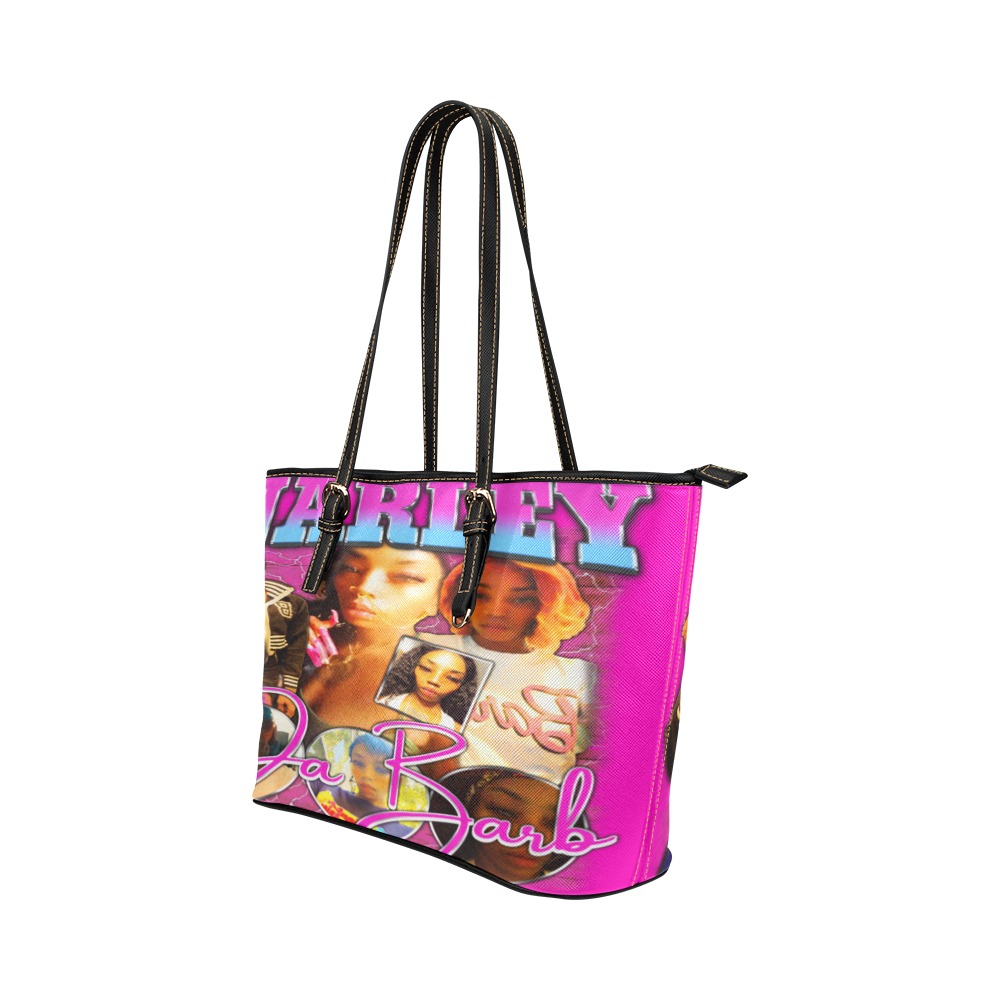 Narley Da Barb PhotoShoot Leather Tote Bag/Large (Model 1651)