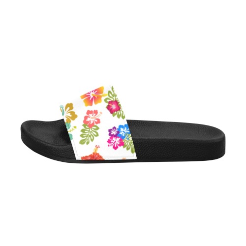 Hawaiian Hibiscus Flower Sandals Women's Slide Sandals (Model 057)