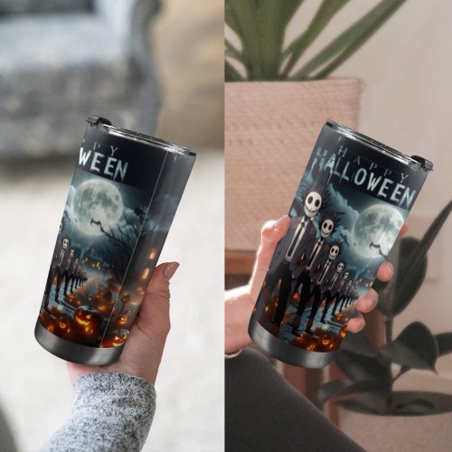 Happy Hello Ween 20oz Mobile Tumbler with Lid (Black Lock)