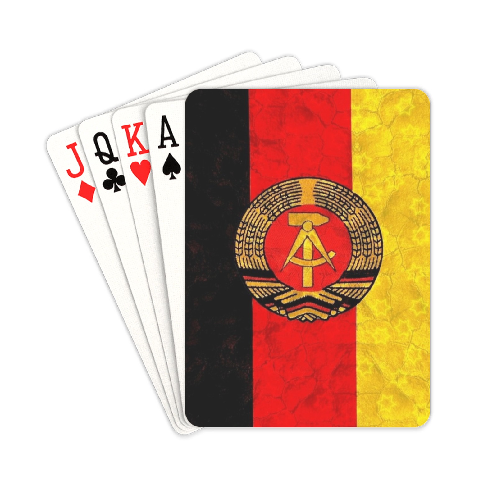 East Germany DDR by Nico Bielow Playing Cards 2.5"x3.5"
