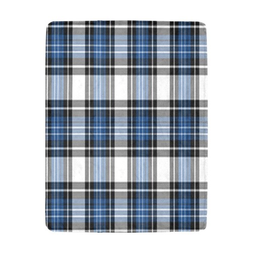 Blue Black Plaid Ultra-Soft Micro Fleece Blanket 43"x56"