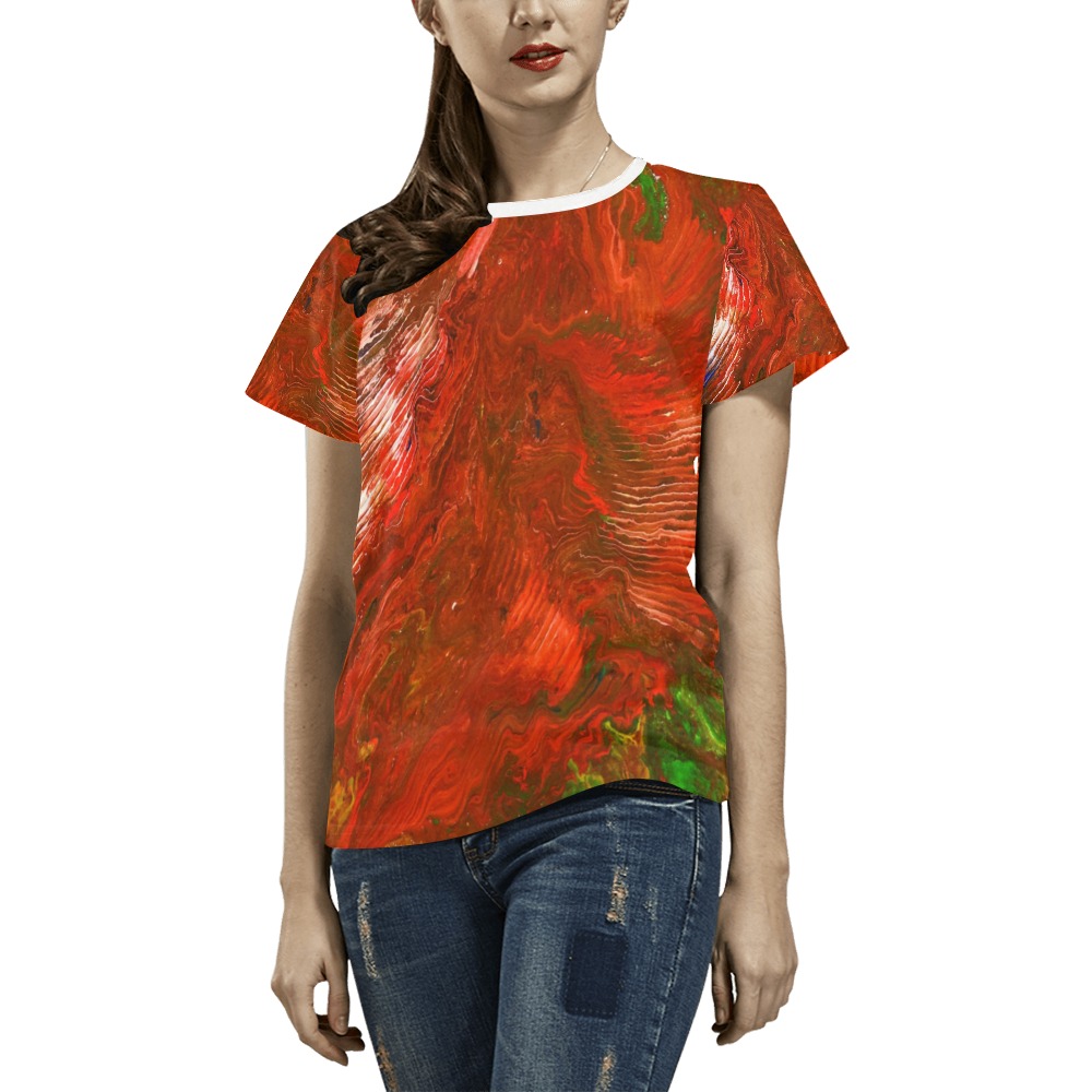 fire goddess All Over Print T-Shirt for Women (USA Size) (Model T40)